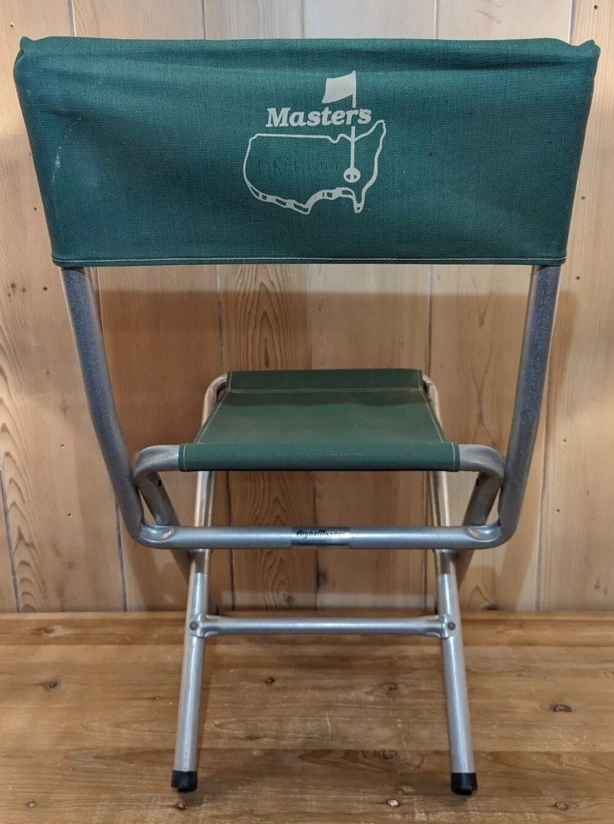 Vtg Masters Augusta Aluminum Folding Chair Spectator Seat Green