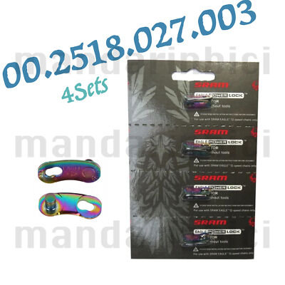 SRAM FLATTOP PowerLock Connector Card of 4 Rainbow - True Bicycles SRAM FLATTOP PowerLock Connector Card of 4 Rainbow - True Bicycles