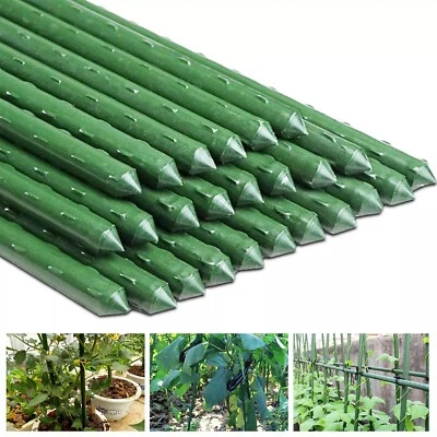 TKOOFN Hydroponics Garden Plant Stakes Support Sticks Canes Pole Grow Tools 20 Pack 3ft
