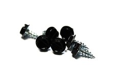 100 6 x 3/8 Slotted Hex Head Sheet Metal Screws Black