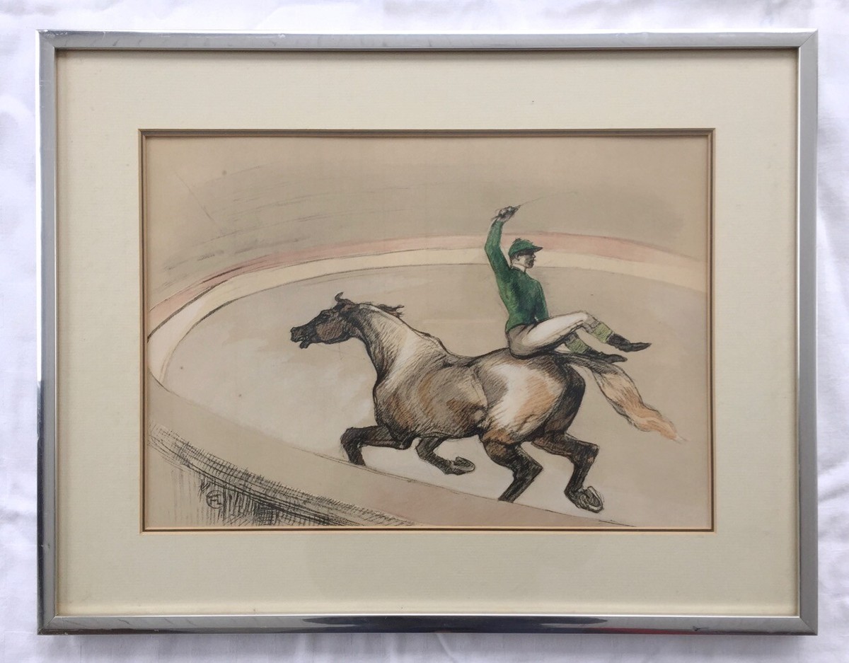 HENRI DE TOULOUSE LAUTREC JOCKEY Circus Horse Lithograph