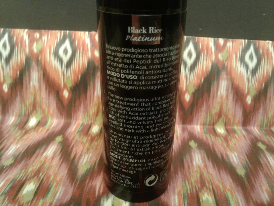 PERLIER BLACK RICE PLATINO SUERO FACIAL SUERO FACIAL ANTIEDAD 1 oz NUEVO Sellado Foto 4 de 4