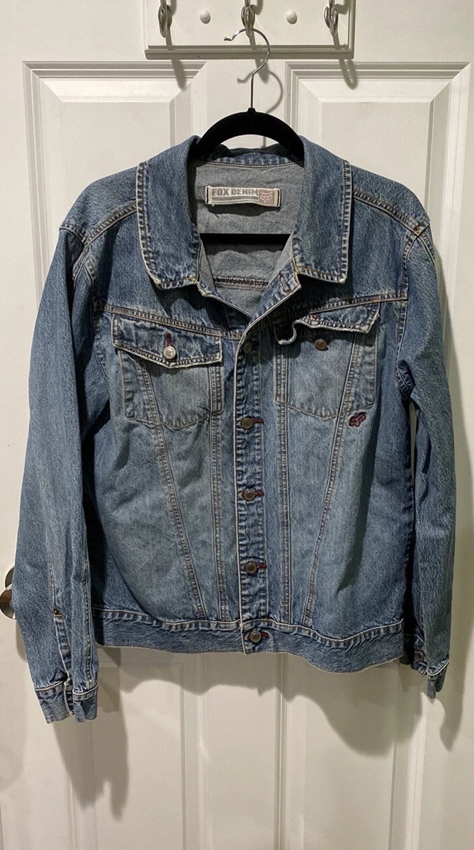 Fox Racing Vintage Denim Jacket Womens Large EUC | eBay