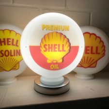 Shell Premium Oil Mini Gas Pump Globe with Chrome LED Lamp Base, Oil globe light
