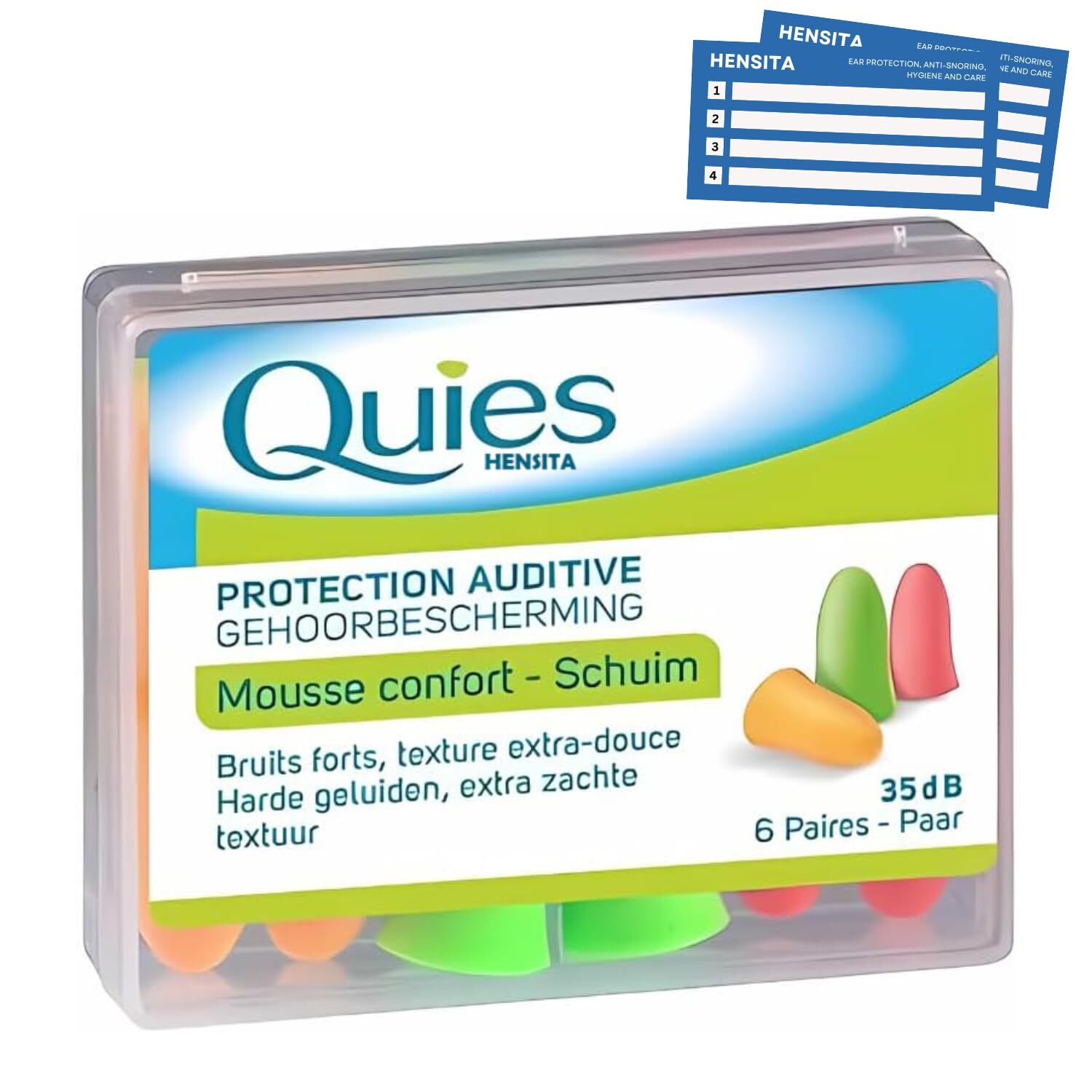 Quies Rubber Foam Ear Plugs - 6 pairs
