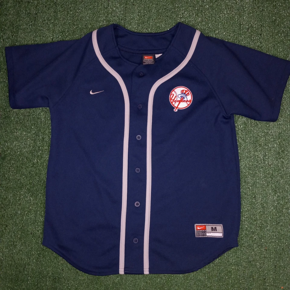 Camiseta de béisbol Jason Giambi de los Yankees de Nueva York COSIDA NIKE niños niños (mediana juvenil) Foto 2 de 4