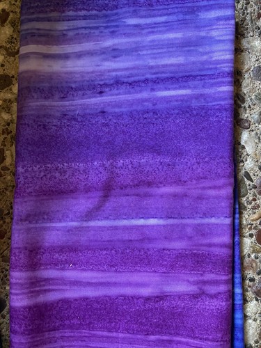 Lot Of 4 Beautiful Batik Quilting Fabrics + 12 FQ - (6 1/2 Yards) Purple Blue - Picture 17 of 18