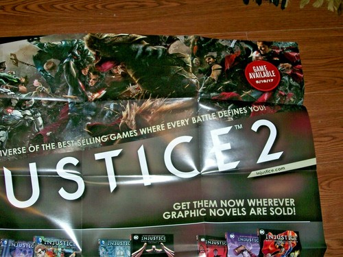 Injustice 2 Spiel/Graphic Novels TPBS Promo Poster 24" x 36" DC 2017 - Bild 3 von 5