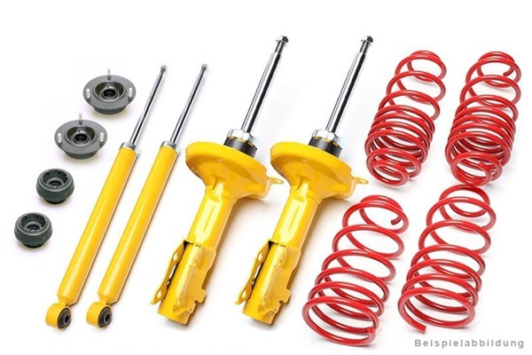 Ta Technix Sportfahrwerk 40/40Mm + 4 Domlager Vorne+Hinten Vw Golf 3 94-97-image