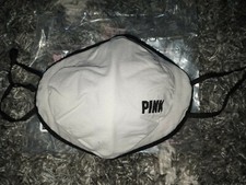NEW Victoria Secret pink REUSABLE Washable Face MAsk lt grey with Logoh