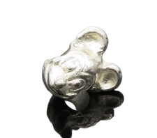 925 Sterling Silver  Vintage Shiny Petite Mickey Mouse Slide Pendant  PT15525