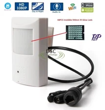 1080P HD Wifi PIR IP Camera 940NM IR Night Vision/ Audio/Sd Card Slot -Camhipro
