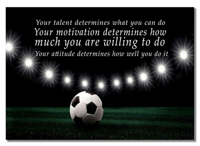 Fußball #16 Talent Haltung Inspiration Zitat Stadionball Motivation Poster 