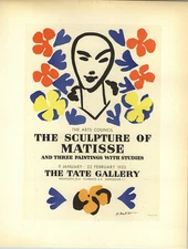 1959 Mini Poster Henri Matisse Lithograph The Sculpture Of  Matisse ORIGINAL