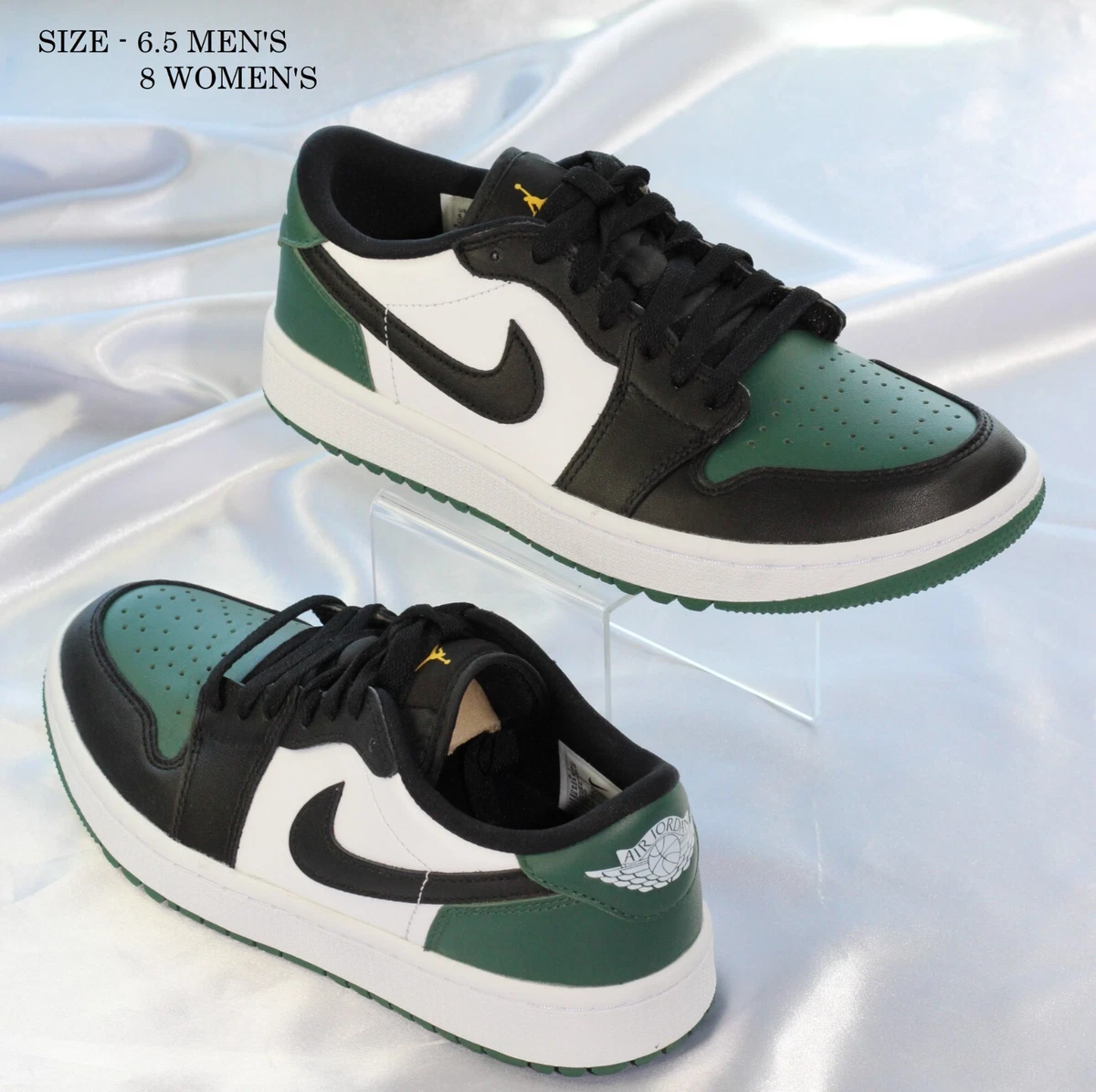 Size 6.5M - Nike Jordan 1 Retro Low Golf Noble Green White Golf