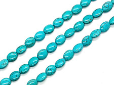 Turquoise Colored Howlite OVAL 15x12mm 16 Inch Strand Approx. 28 Pieces