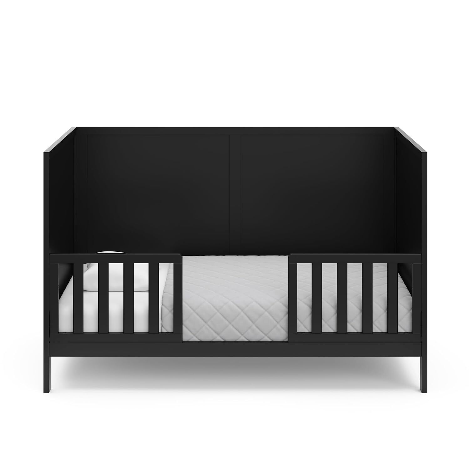 Theo Convertible Crib (Black) GREENGUARD Gold Certified Converts from