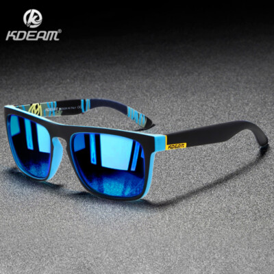 KDEAM Unisex Polarized Sport Sunglasses Square Outdoor Driving Fishing Glasses