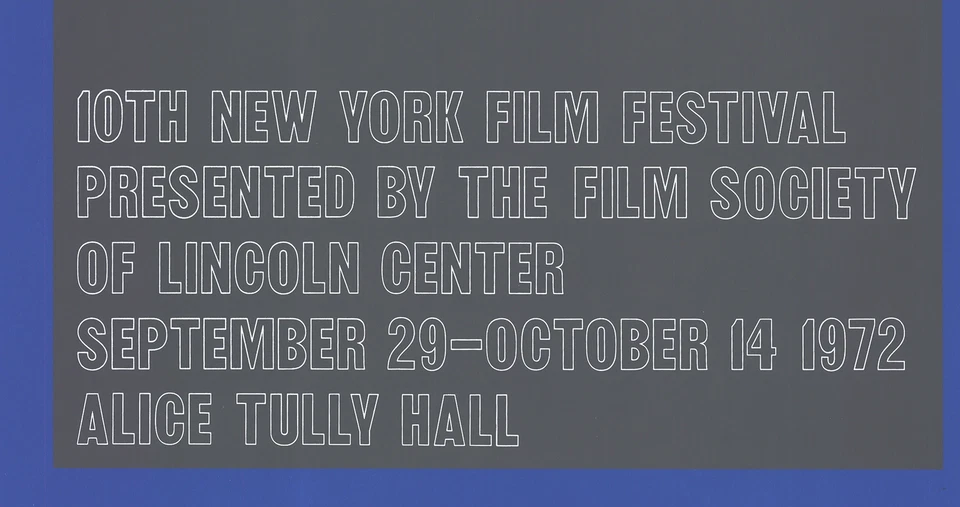 JOSEF ALBERS The 10th New York Film Festival Firmado 50" x 26" Serigrafía 1972 Abs Foto 4 de 4