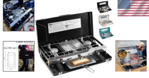 Compact Outdoor Cooking Stove - 20400 BTU with Adjustable Burners & Drip Tray - Picture 2 of 11