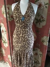 KAREN MILLEN COCKTAIL SILK DRESS, UK 10 PARTY/EVENING WEAR, FRILLY FRIPPY