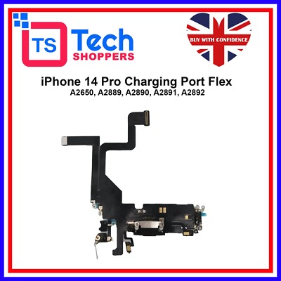 Apple iPhone 14 Pro Ladeanschluss Flexkabel Ersatz schwarz (mit Mikrofon)