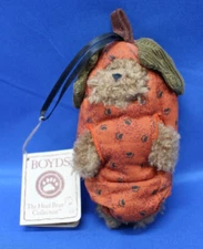 Boyds Bear Mini Plush Lil Punkin Pumpkin Plush Fall Costume Head Bean