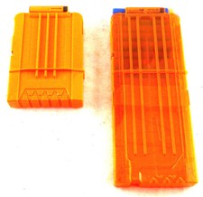 Lot of 2 Nerf 6 12 Round Clip Cartridge Dart Ammo Magazine 9 Darts Free Ship