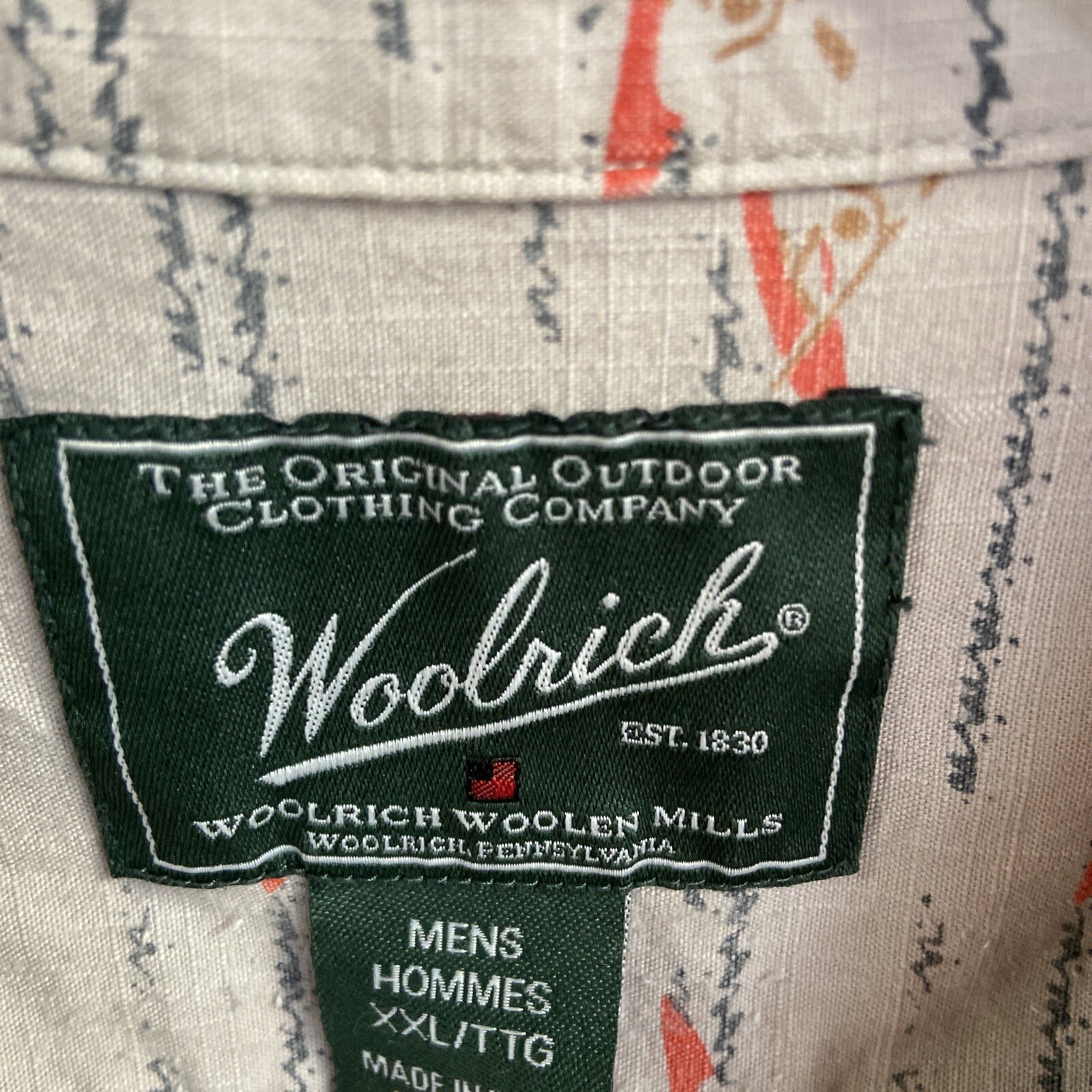 FILA Woolrich Camicia Uomo 2XL Casual Estiva Canoa Canottaggio Bottoni Manica Corta 55