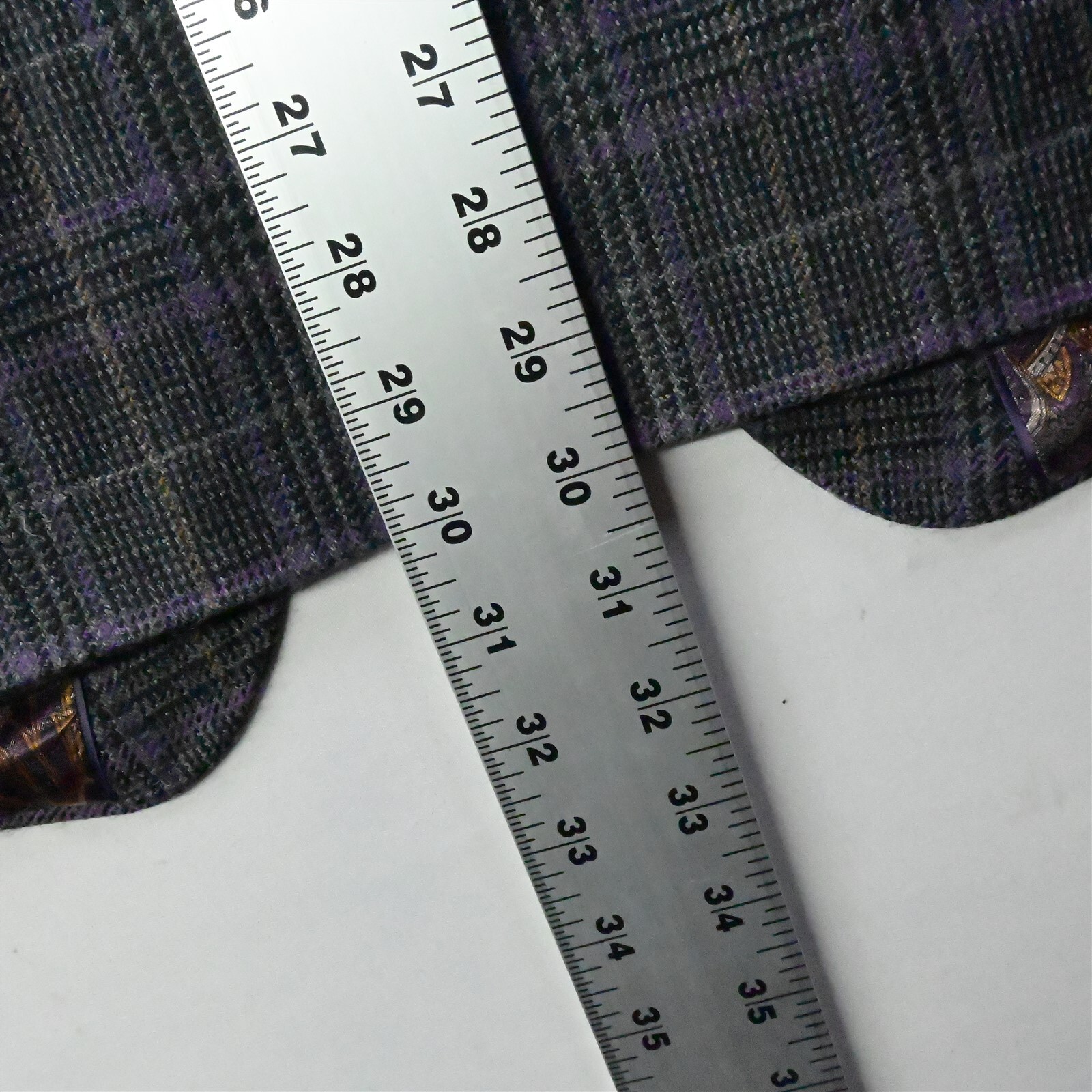 Tallia Uomo 44R Gray Glenn Check Flannel 100% Wool Blazer Sport Coat Suit Jacket