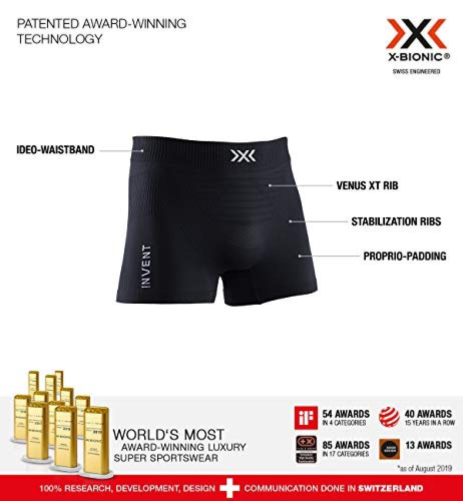 (TG. XXL) X-Bionic Invent Light Boxer Shorts Men, Uomo, Opal Black/Arctic White,