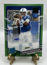 2023 Panini Clearly Donruss Anthony Richardson Green Auto 17/25 Colts