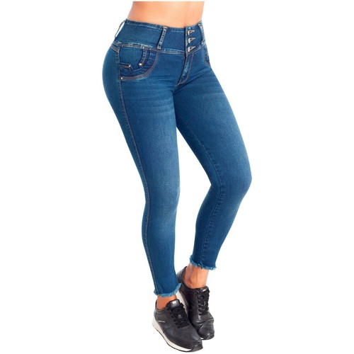 Colombian Jeans Skinny Pantalones Colombianos Levanta Cola de Mujer LOWLA 21846 - Picture 5 of 8
