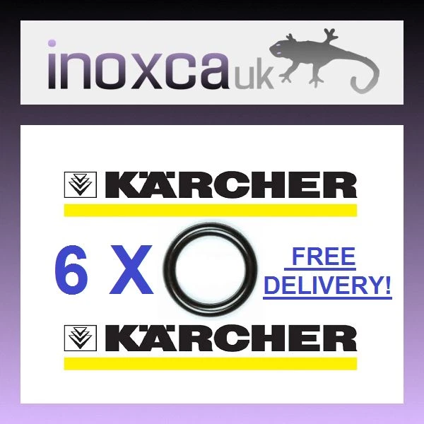 SUPPLIED BY: INOXCA.UK 6 x KARCHER HD HDS TUYAU PIÈCE DE RECHANGE BUSE JET LANCE JOINT Toriques