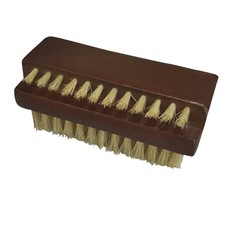 Wooden Nail Brush Cleaner Rosewood Two Sided in Natural 100% Boar Bristle for...