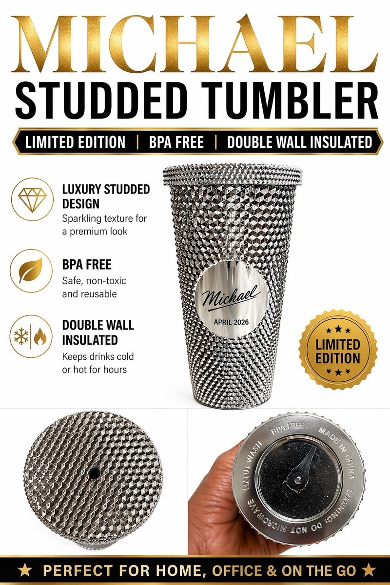 Michael Jackson 2026 Film Studded Tumbler Cup Limited Edition MJ