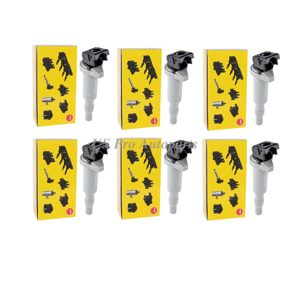 For BMW 740i 2011-2015 X3 2011-2017 3.0L 12130148594 6X OEM NGK Ignition Coils - Image 2 of 4