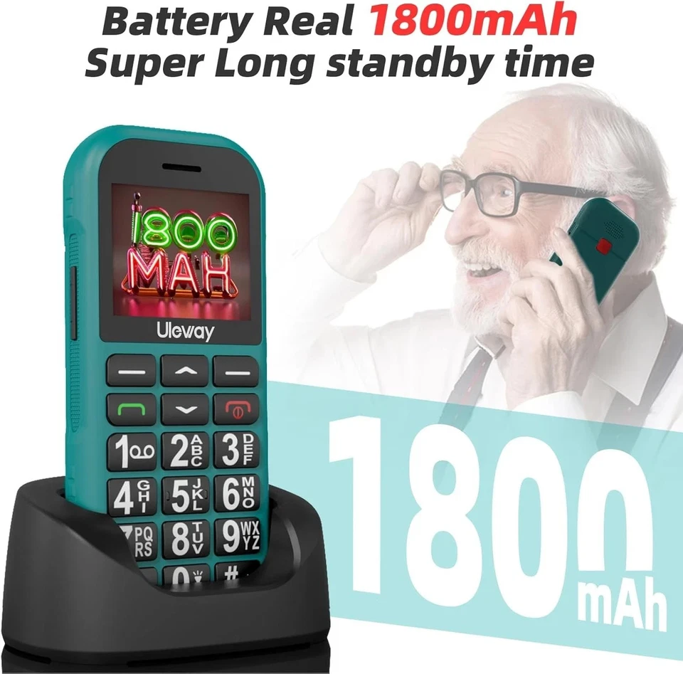 4G Big Button Mobile Phone for Elderly USB-C Charging, 1800mAh Long Standby T190 - Image 3 of 4