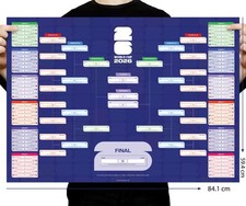 World Cup Wall Chart 2026 Football Tournament Poster Large Size A1