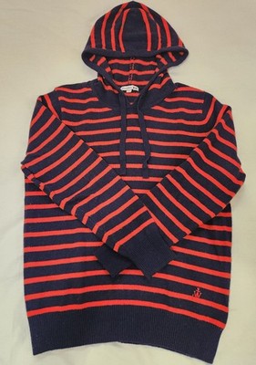 Uniqlo x JW Anderson Medium Wool-blend Navy Hoodie Sweater with Red Stripes