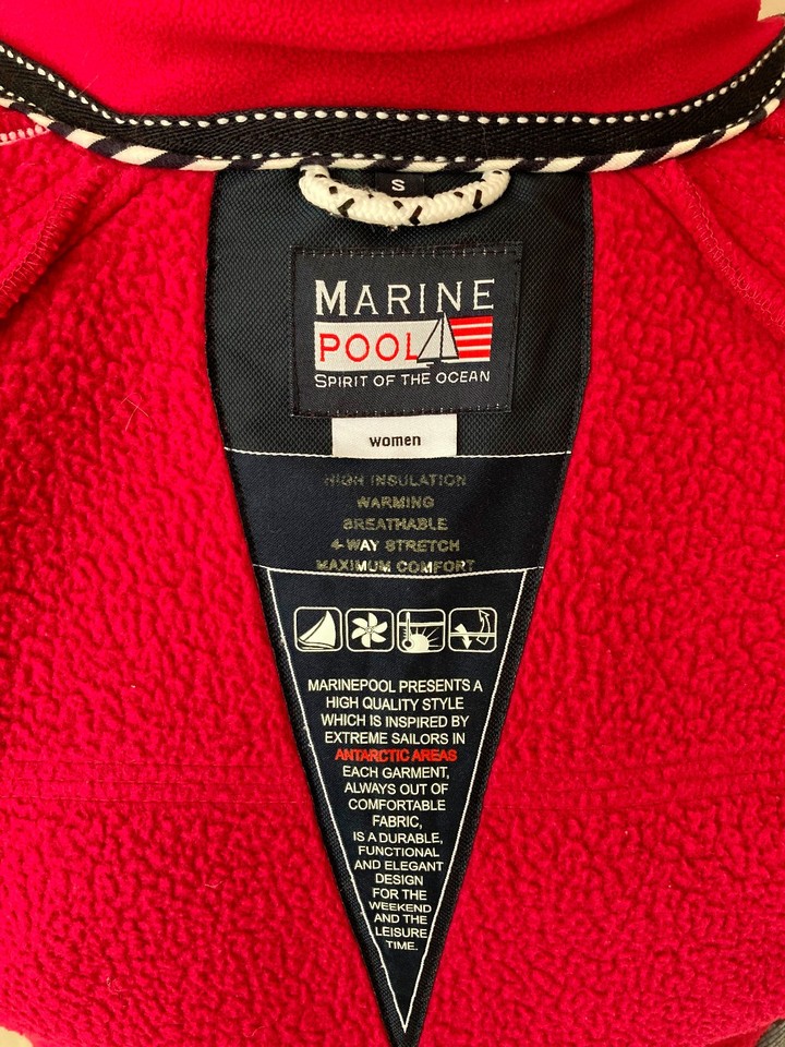 Orig MARINE POOL Crew Great Women's Sweatshirt Jacket Size S Zipper Top ...