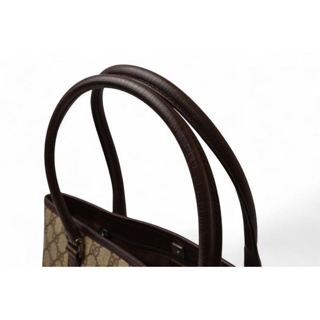 Gucci Tote Bag Beige Brown Leather SA Excellent Condition Fashion Ladies thumbnail 4