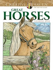 Adult Coloring Great Horses Book Adult Books: Animals 