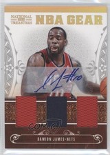 2010 Playoff National Treasures Trios Signatures 6/30 Damion James #33 Auto 0s3