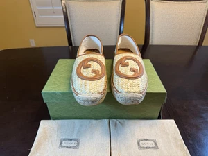 Chaussures espadrilles neuves Gucci GG logo pointure UK 10,5 / US 11