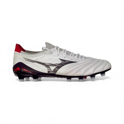 Mizuno Morelia Neo 4 IV BETA ELITE FG weiß/schwarz/kreiderot UK 9 Fußballschuhe