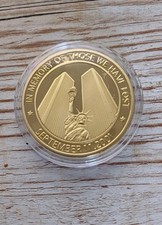 9/11 Remembrance Gold Coin September 11 NY Twin Towers USA 25th Anniversary