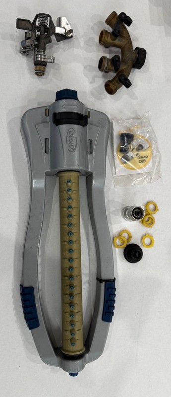 Orbit Oscillating Sprinkler + Impact Head & 4‑Way Hose Manifold Lot.