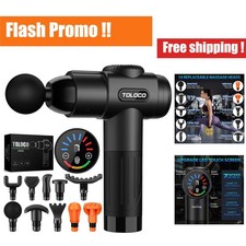 TOLOCO Massage Gun Deep Tissue Percussion Massager 10 Heads Quiet
