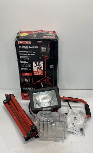 Craftsman 3473826 Halogen Work Light with Tripod Portable 500W Single Head Stand